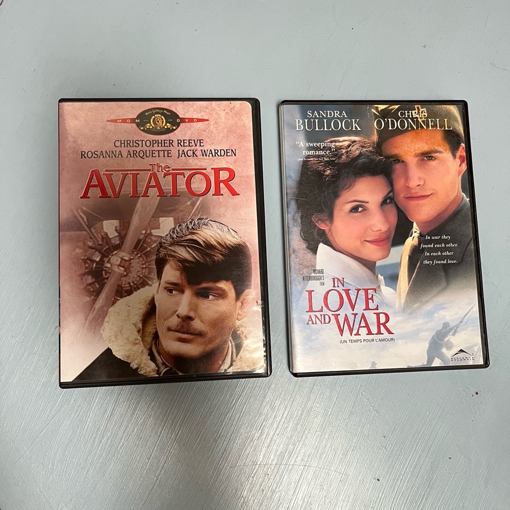 🎉5/$25🎉 Set of 2 Movies/DVDs ~ “Aviator” & “In Love and War”
